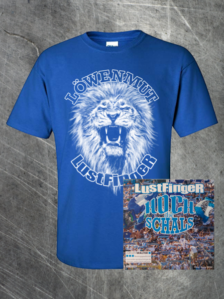 Bundle "Löwenmut" T-Shirt und CD "Hoch die Schals"